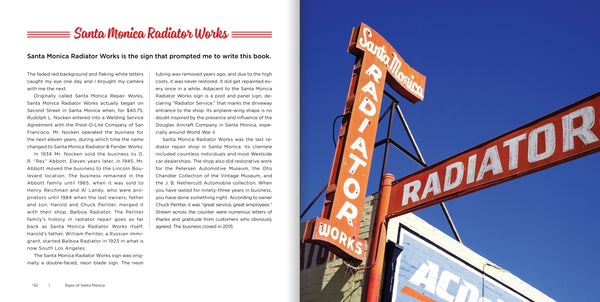 Sample page from book, Santa Monica Radiator Works